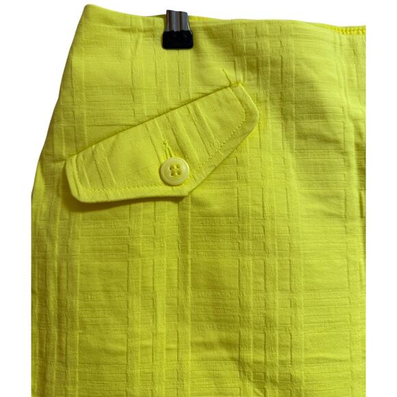 Trina Turk Bright Yellow Camden Skirt - Pencil - Mini - Size 8 - NWT - $228 MSRP - Picture 3 of 7
